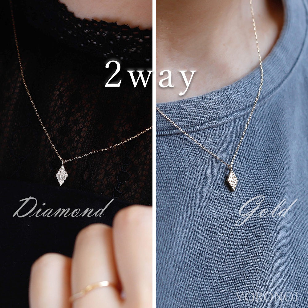 アクセサリー MINNAMO 2way ダイヤ パヴェ ネックレス 「 ミナモ 」