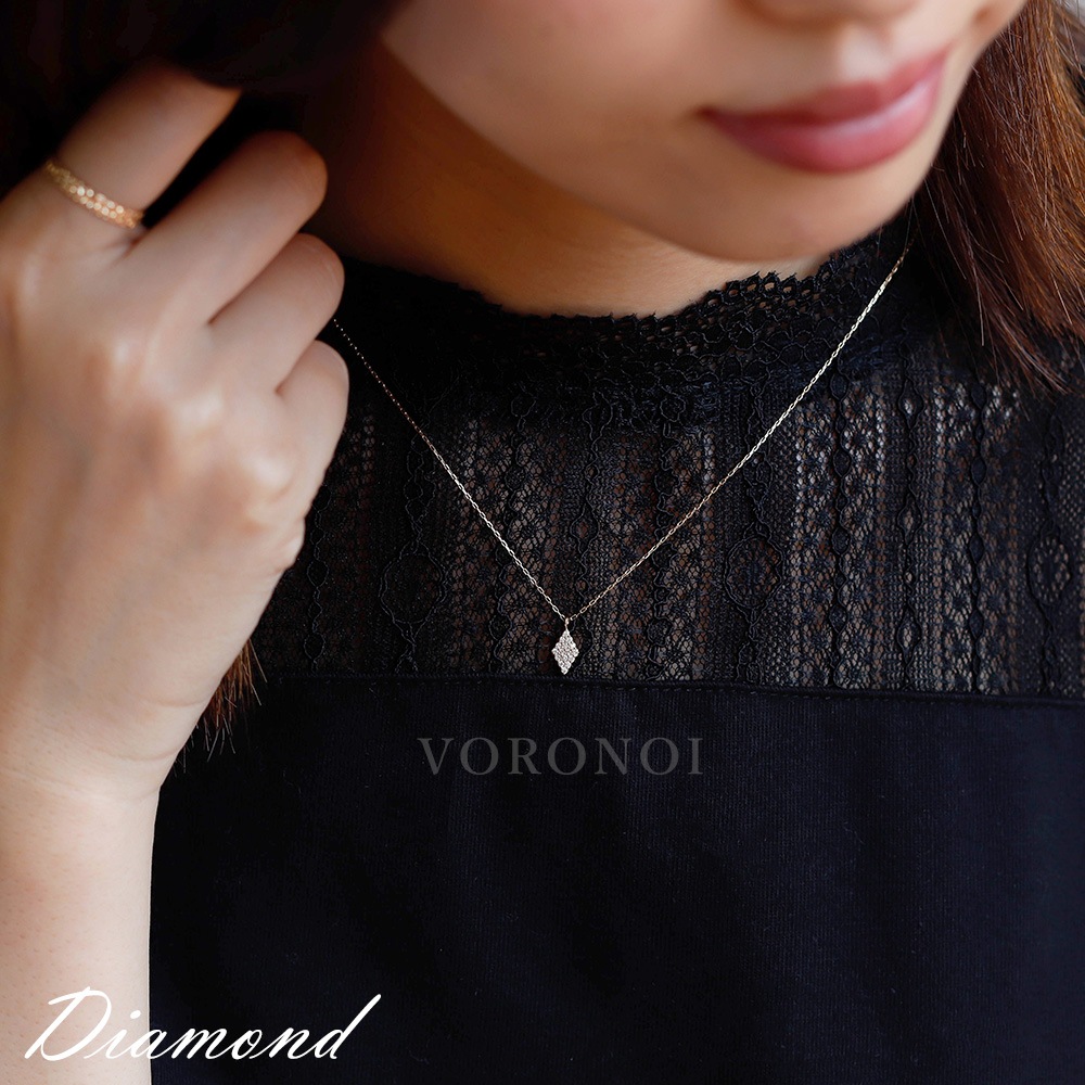 2way ダイヤ パヴェ ネックレス 「 ミナモ 」