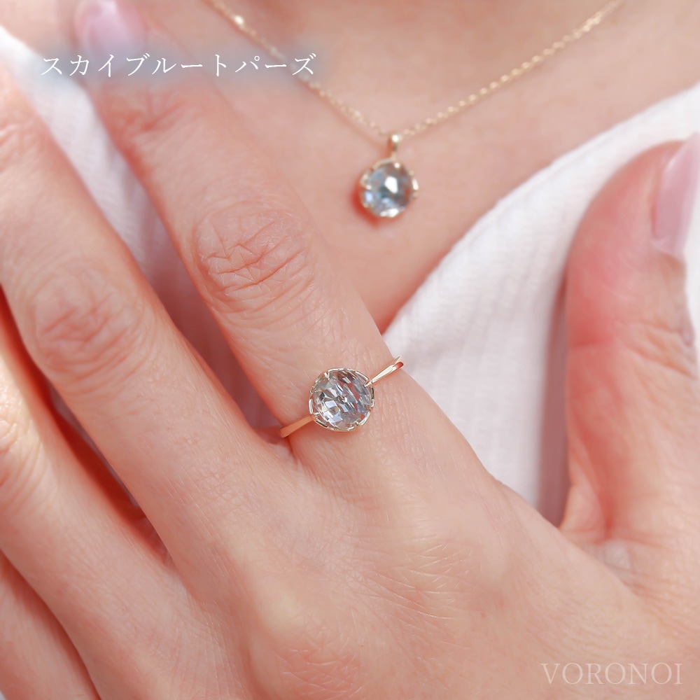 【 5営業日以内発送 / 在庫限り 】MINAMO-Flower-パステルストーンネックレス / K10YG
