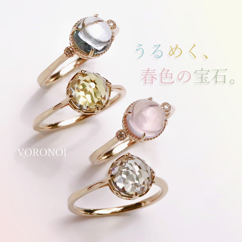 【 5営業日以内発送 / 在庫限り 】MINAMO-Flower-パステルストーンネックレス / K10YG