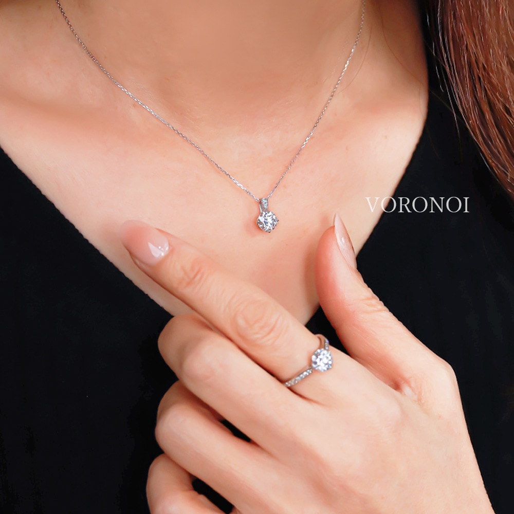 【 2点セット 】1ct ラボグロウン ダイヤモンド プラチナ リング & ネックレス セット / PT950