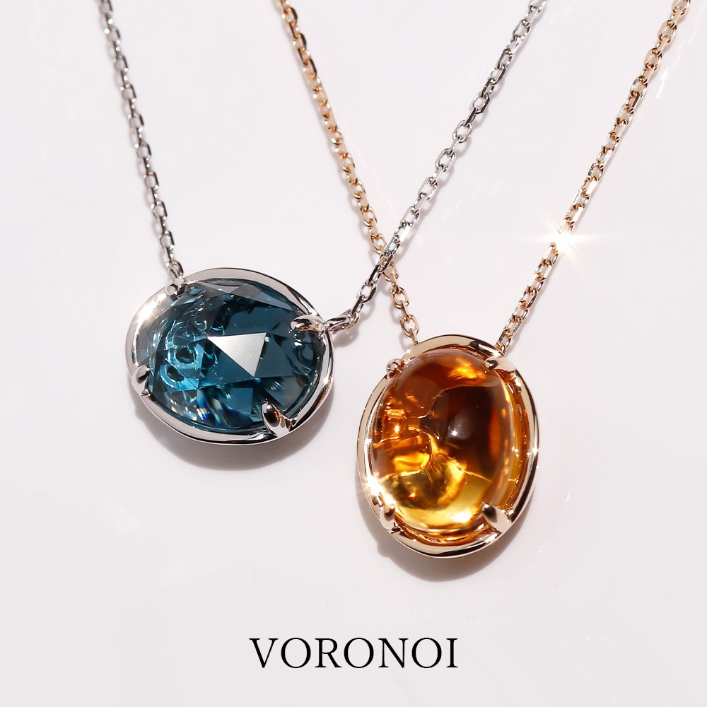 【 5営業日以内発送 / 在庫限り 】MINAMO - Drops - 横型ネックレス K10YG