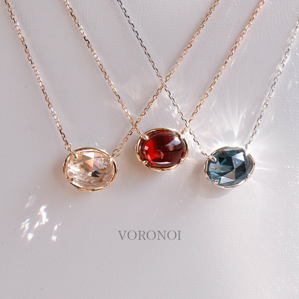 【 5営業日以内発送 / 在庫限り 】MINAMO - Drops - 横型ネックレス K10YG