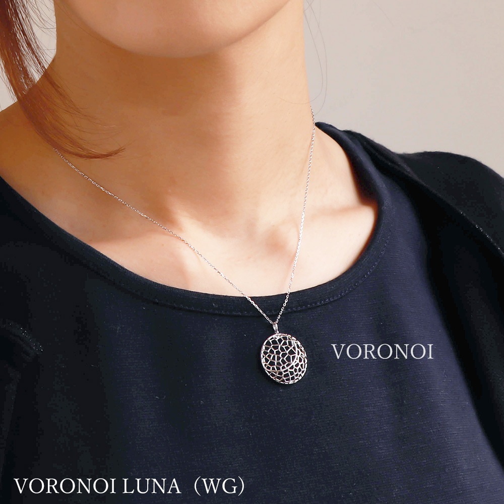 【 5営業日以内発送 / 在庫限り 】K10 VORONOI 透かし ネックレス オリジナルエンドパーツ付