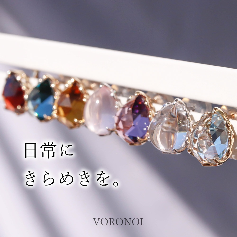 【 5営業日以内発送 / 在庫限り 】MINAMO-Shizuku-Rose&Cabo ピアス K10WG