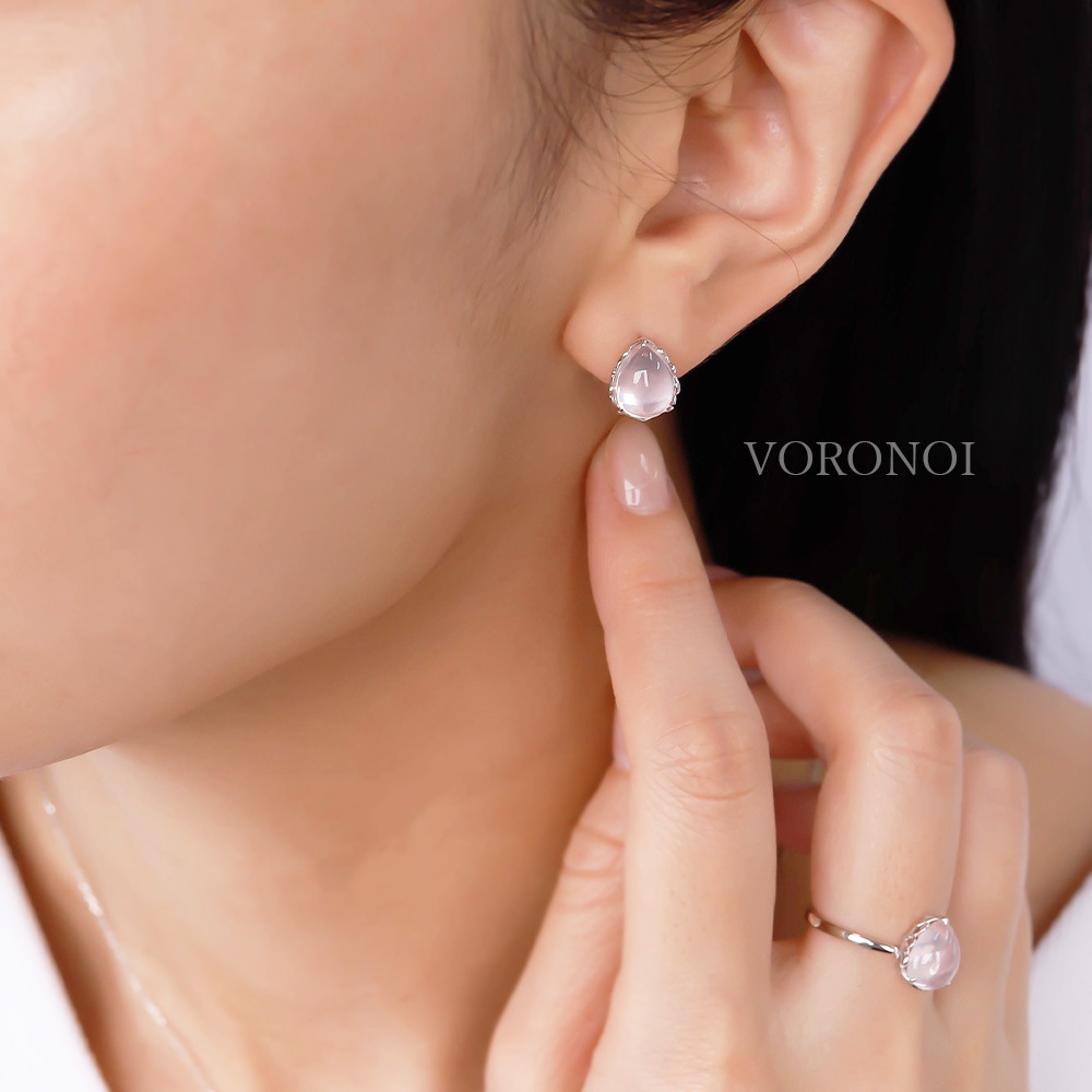 5営業日以内発送 / 在庫限り 】MINAMO-Shizuku-Rose&Cabo ピアス K10WG