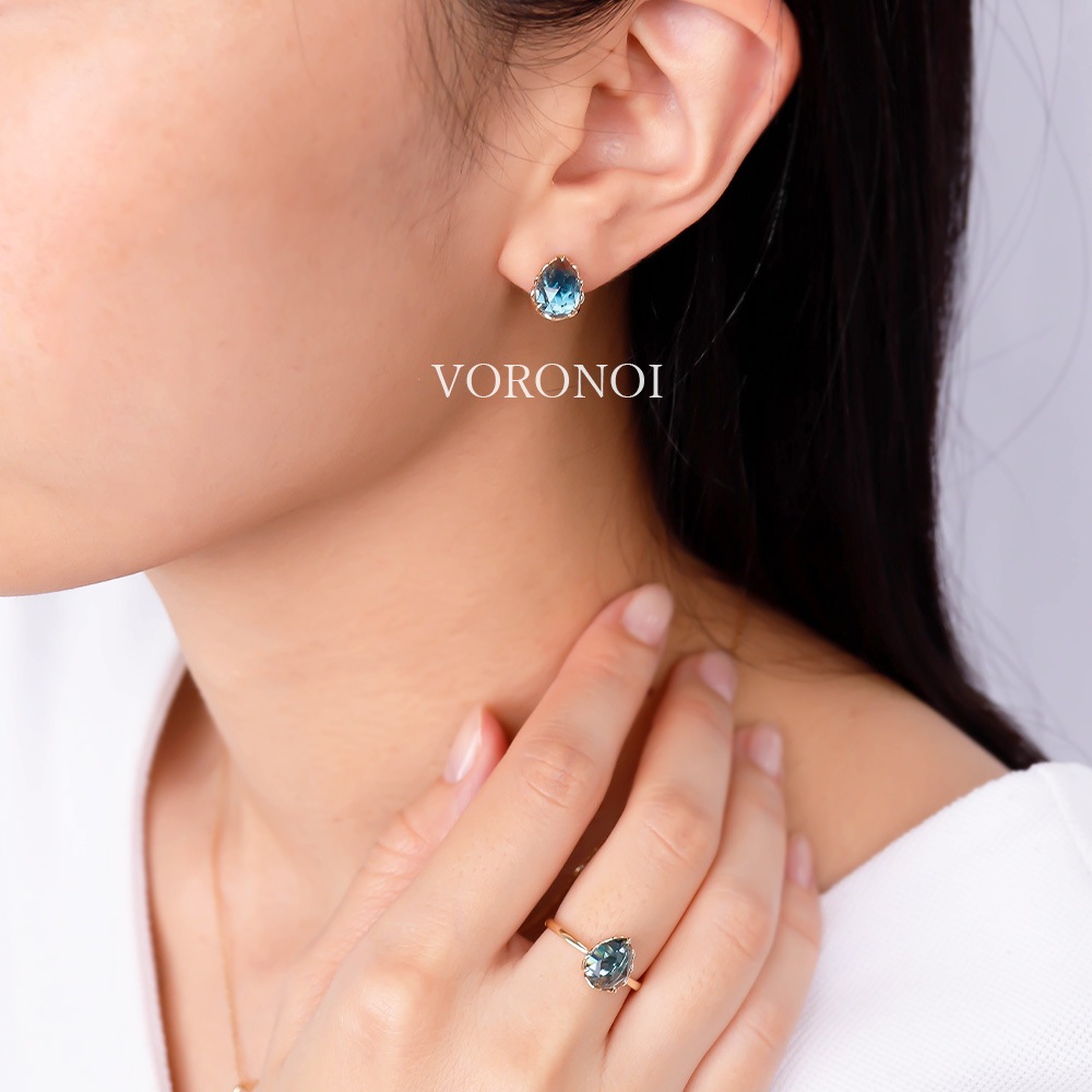 5営業日以内発送 / 在庫限り 】MINAMO-Shizuku-Rose&Cabo ピアス K10WG