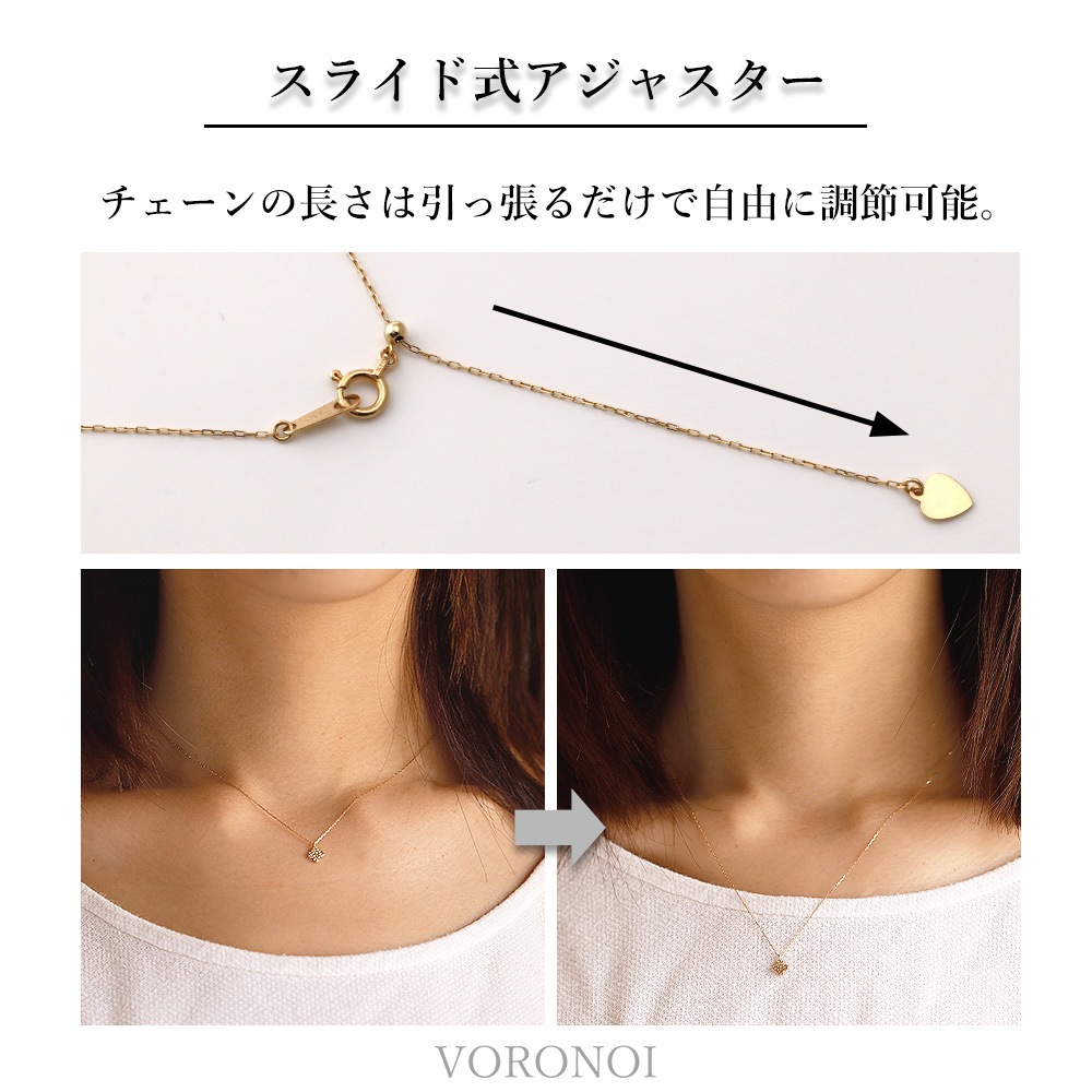 2way タテライン パヴェ ネックレス 「 ミナモ 」