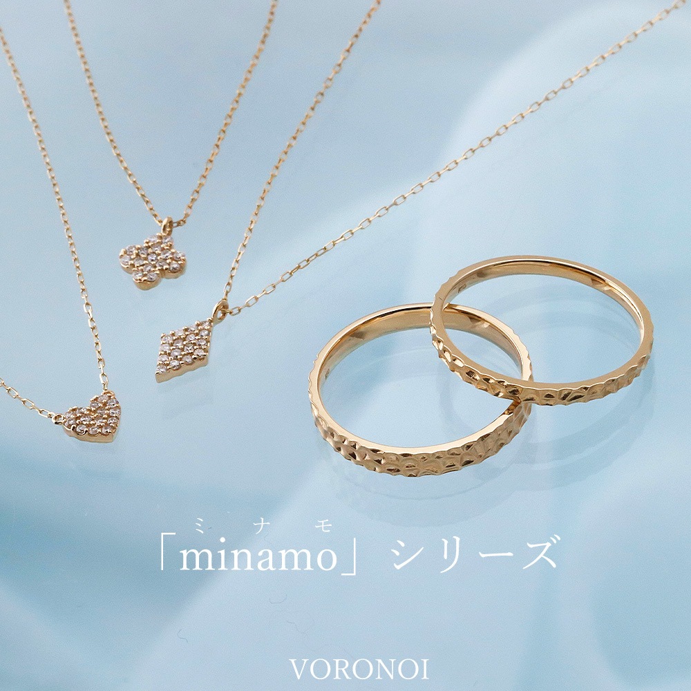2way タテライン パヴェ ネックレス 「 ミナモ 」