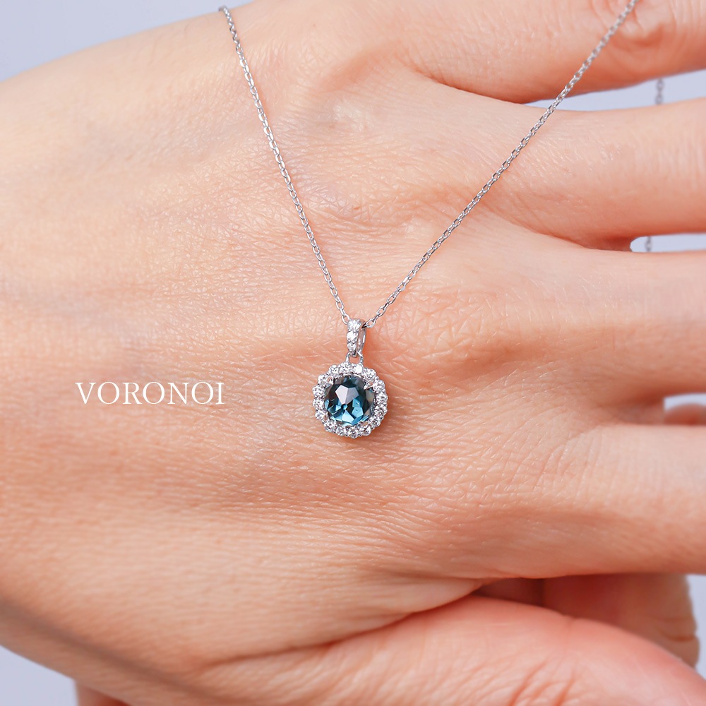 K18 MINAMO-Flower- 6mm ダイヤモンド 取り巻き ネックレス