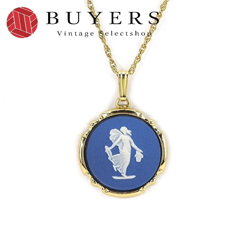 【中古】 ウェッジウッド ネックレス メタル ブルー ゴールド ゴールド金具 アクセサリー レディース 女性 Wedgwood