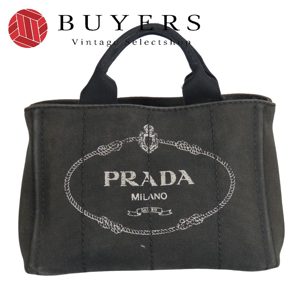 大人気【Prada】 ツートンカラーの籐とキャンバスのハンドバッグ ブランド名から選ぶ,P,PRADA | Vintage Selectshop BUYERS