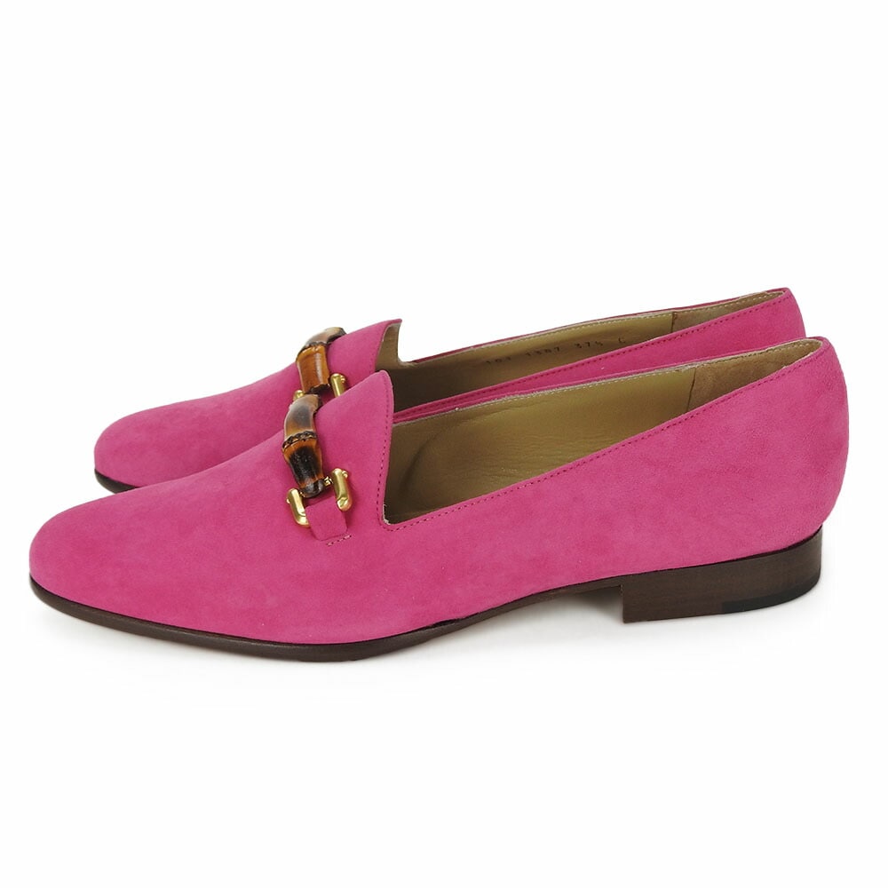 GUCCI グッチ バンブー ローファー スウェード 24.5 【公式通販】