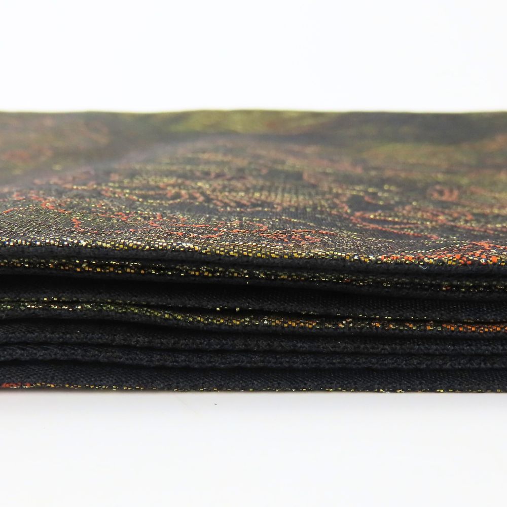 中古 袋帯 正絹(金銀糸除く) ゴールド 本金箔 草花柄 シルク箔 和装 呉服 和服 きもの レディース 女性 中古】 袋帯 正絹(金銀糸除く) ゴールド 本金箔 草花柄 シルク箔 和装