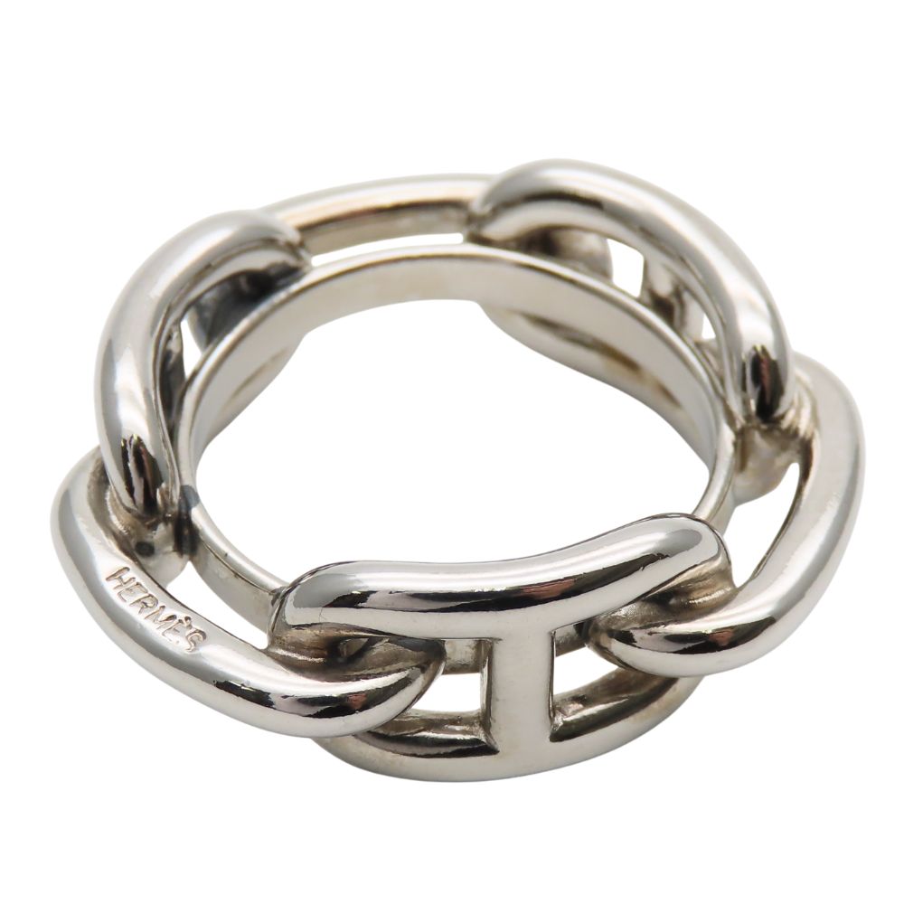 中古 エルメス スカーフリング レガート シェーヌダンクル メタル シルバー アクセサリー 小物 オシャレ レディース 女性 HERMES 中古】 エルメス スカーフリング レガート シェーヌダンクル メタル
