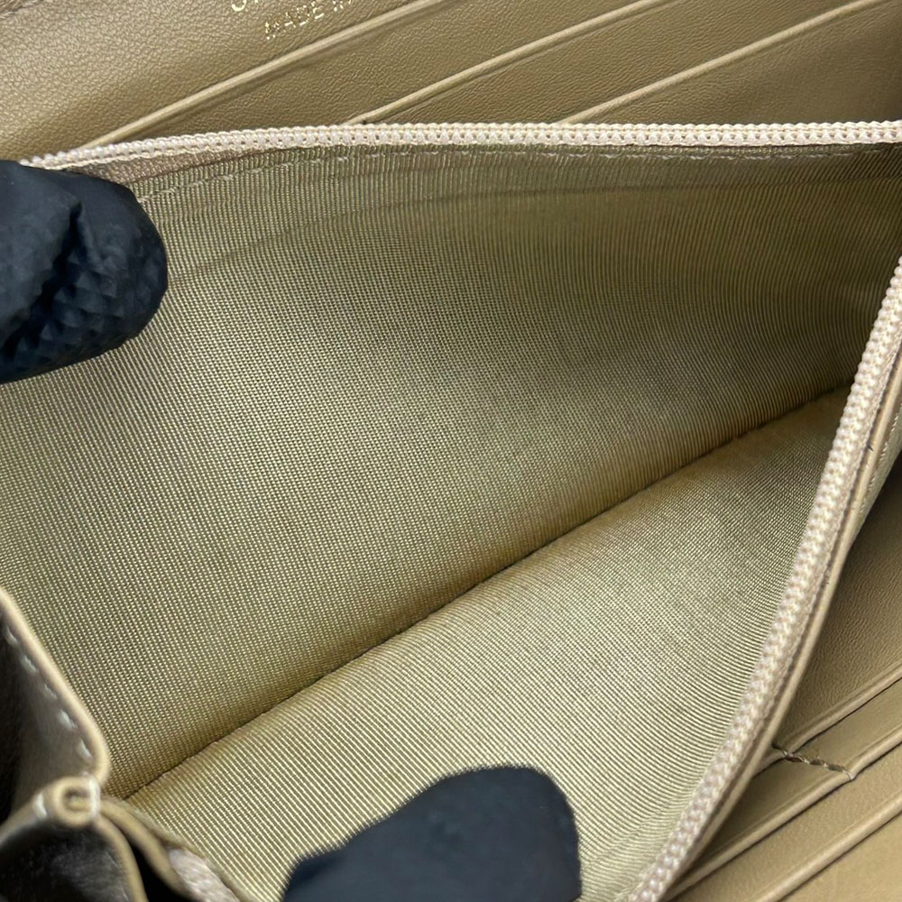 中古】 ジミーチュウ 長財布 レザー シャンパンゴールド ゴールド金具