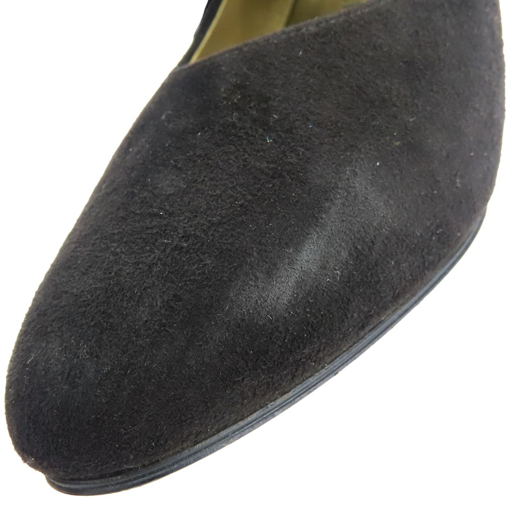 中古】 イヴ・サンローラン パンプス 36 1/2 スウェード ブラック JP