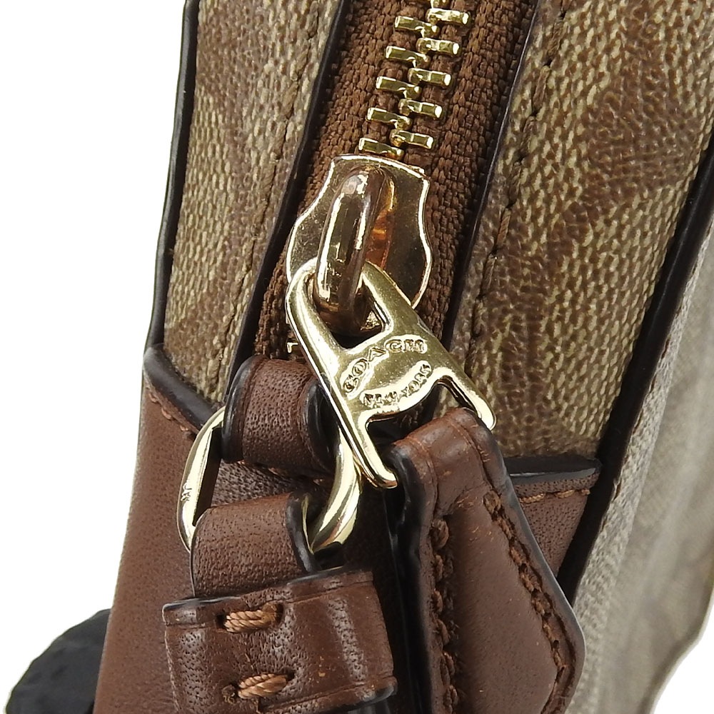 中古】 コーチ ショルダーバッグ 91677 シグネチャー コーティング