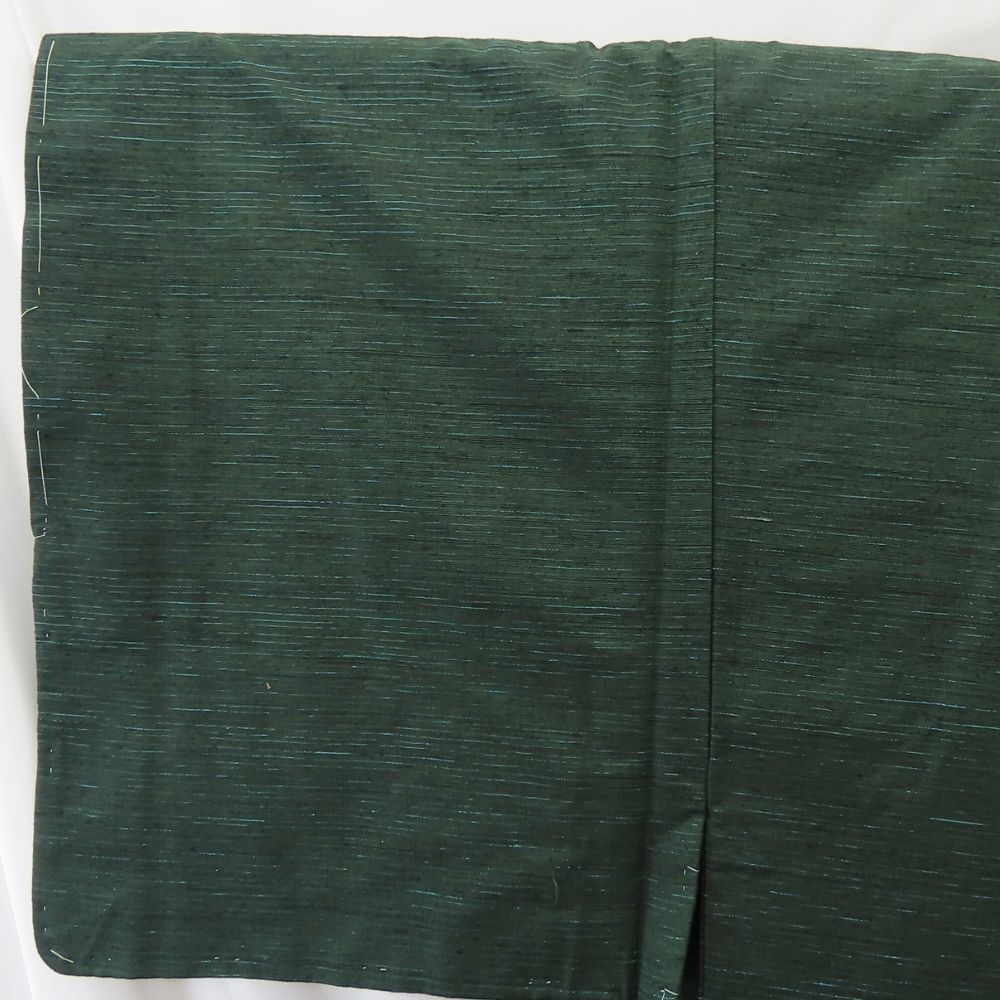 中古】 着物セット ひげ紬 しつけ糸あり 正絹(金銀糸除く) ダーク