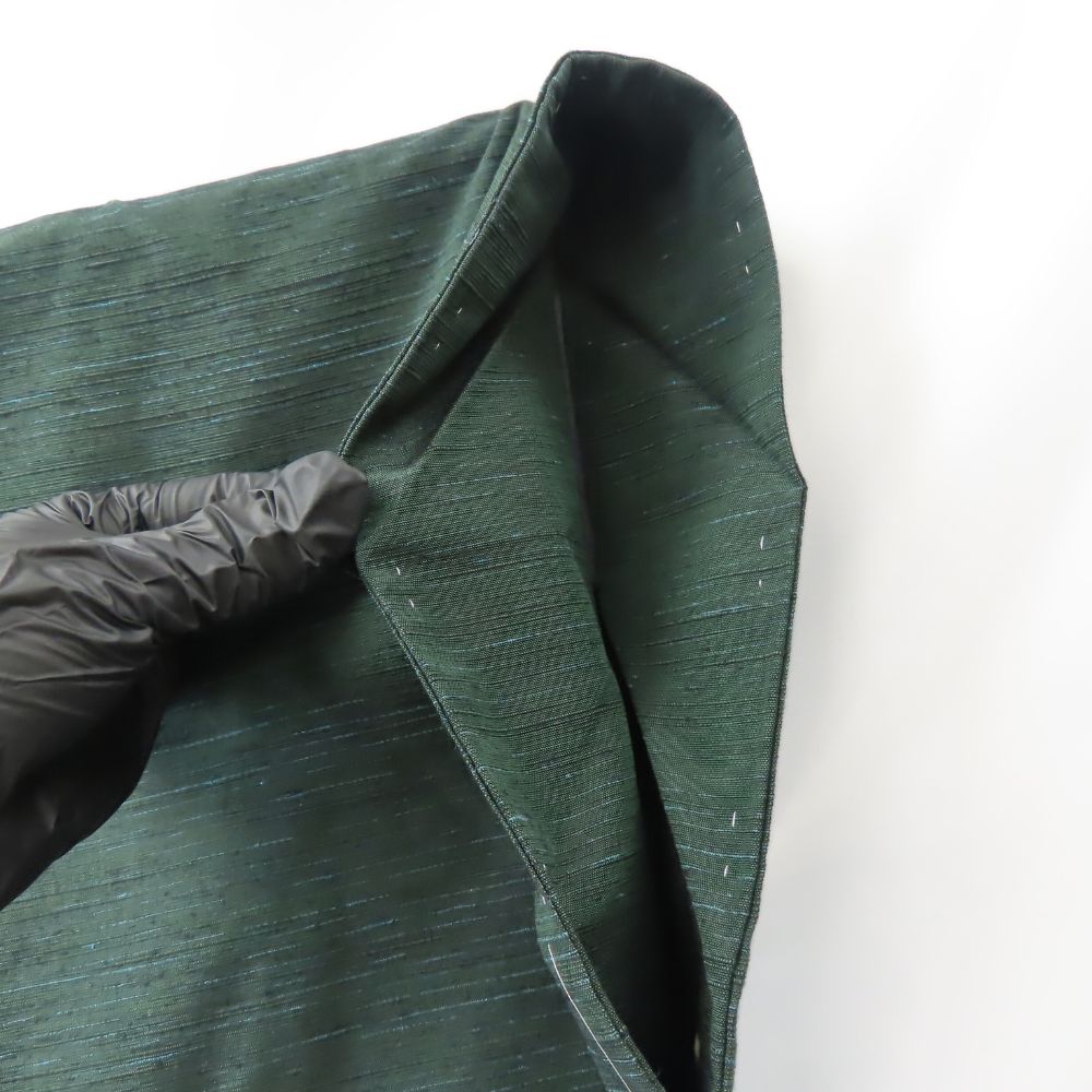 中古】 着物セット ひげ紬 しつけ糸あり 正絹(金銀糸除く) ダーク