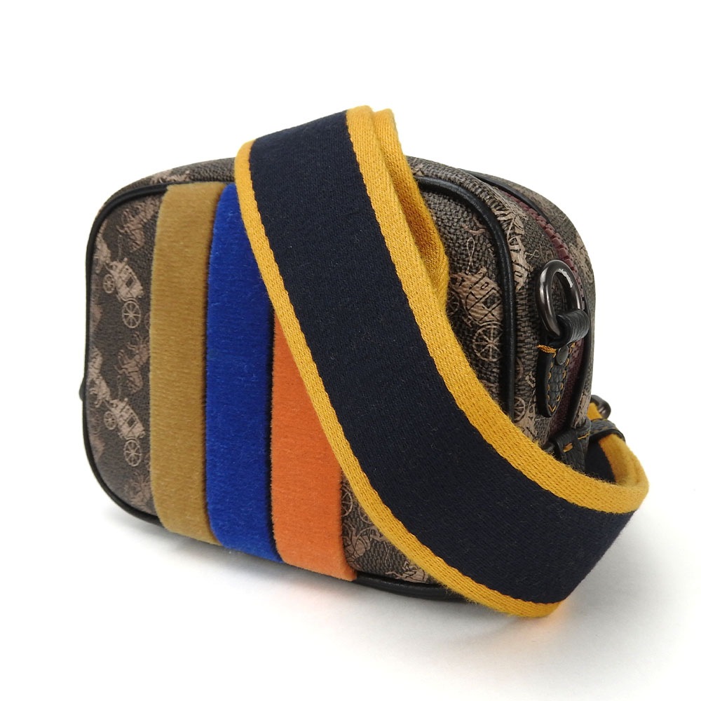 中古 コーチ ショルダーバッグ ポシェット カメラバッグ 斜めがけ 79241 レザー PVC 革 馬車 ブラウン系 ブラック カジュアル レディース 女性 COACH shoulder Bag leather 中古】コーチ ショルダーバッグ ポシェット カメラバッグ 斜めがけ