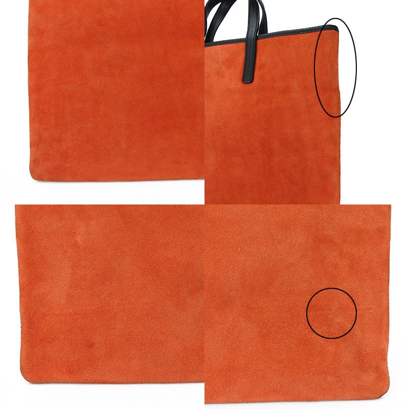 中古】LOEWE ロエベ ナッパレザー アナグラム ハンドバッグ オレンジ 