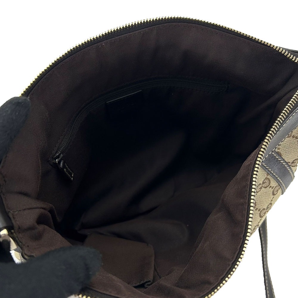 中古】 グッチ ショルダーバッグ 斜め掛け 203257 GGキャンバス レザー