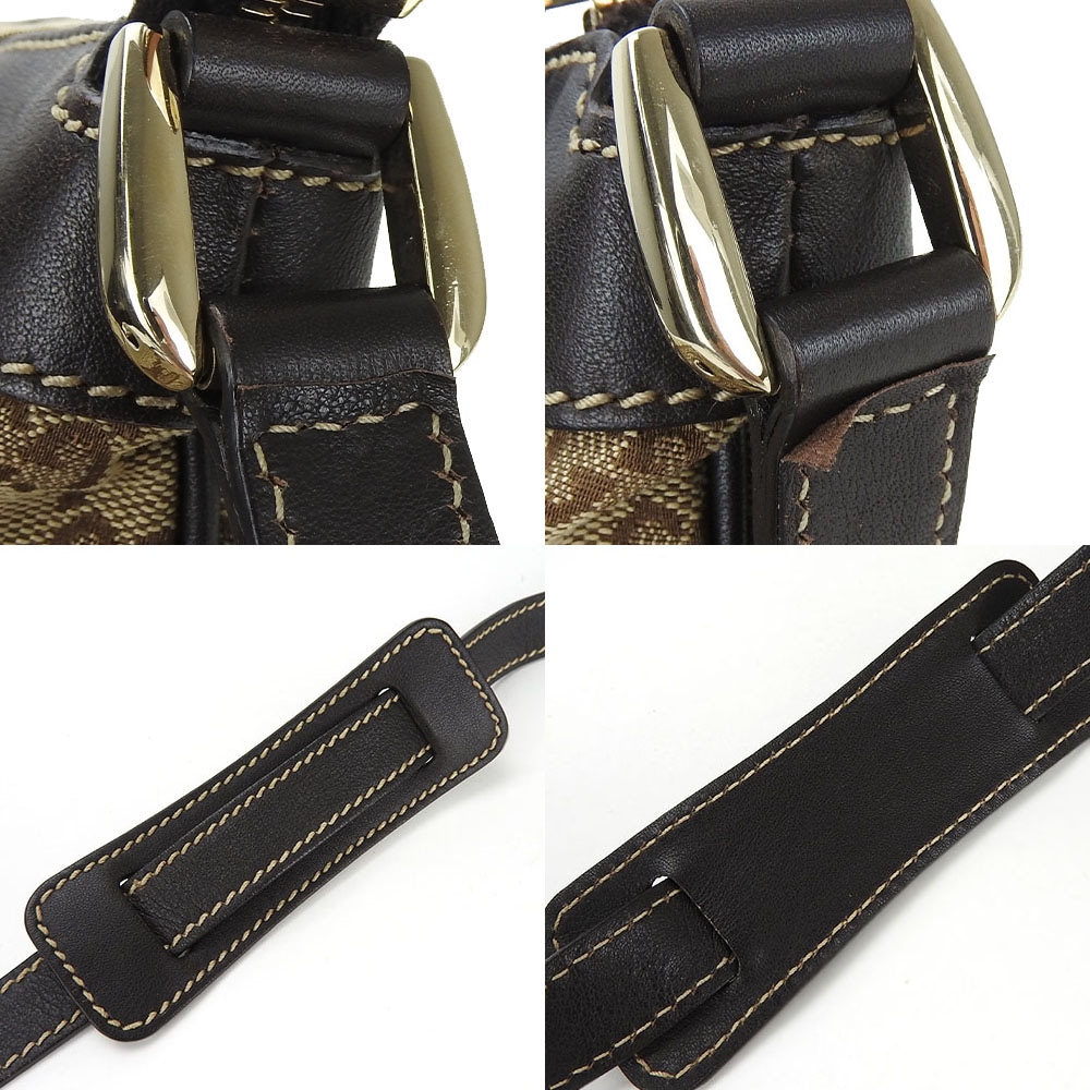 中古】 グッチ ショルダーバッグ 斜め掛け 203257 GGキャンバス レザー