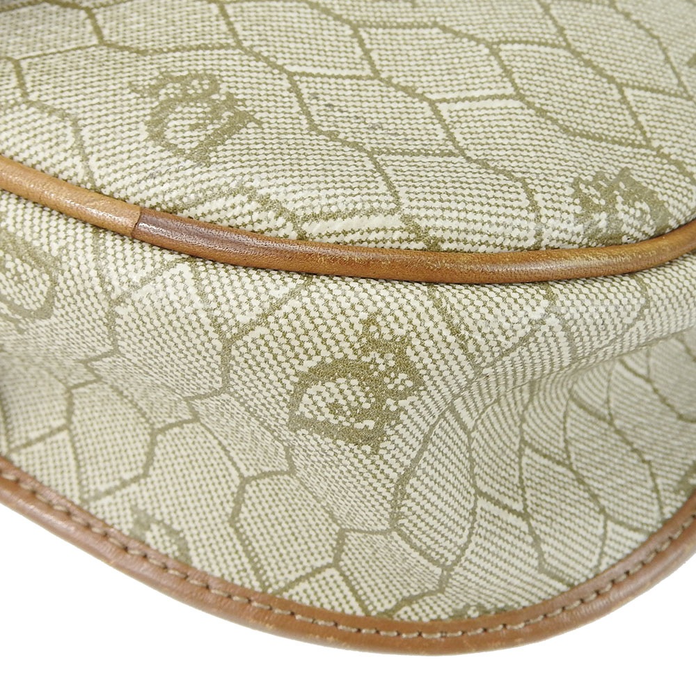 中古】 クリスチャンディオール ショルダーバッグ PVC レザー ベージュ