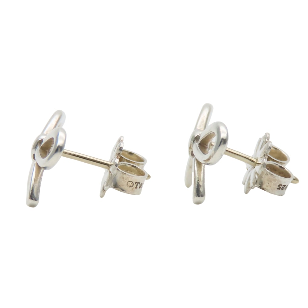 中古】 ティファニー ピアス ボウ リボンモチーフ シルバー925 約1.3g