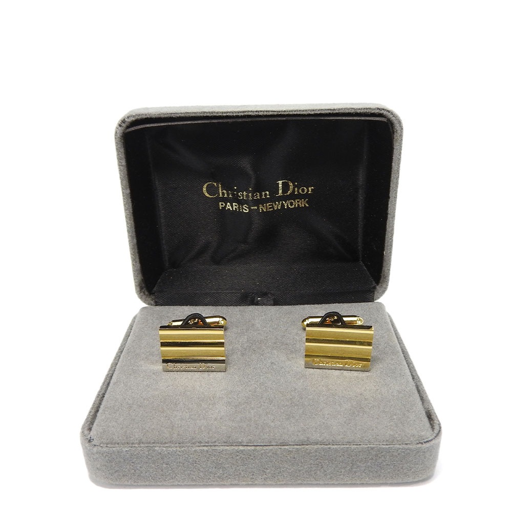 1980年代 ChristianDior オールドディオール 彫金カフスボタン 1980年代 ChristianDior オールドディオール 彫金カフスボタン