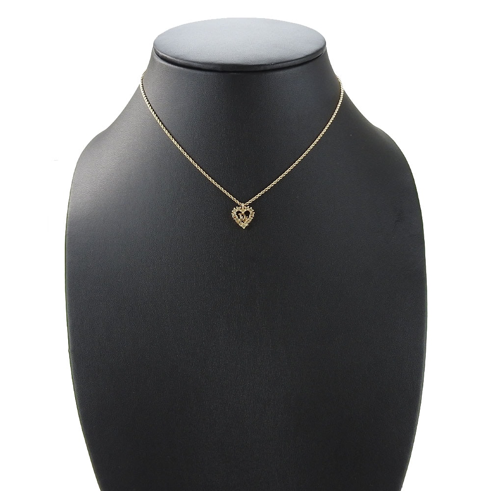 中古】 クリスチャンディオール ネックレス メタル ゴールド ハート