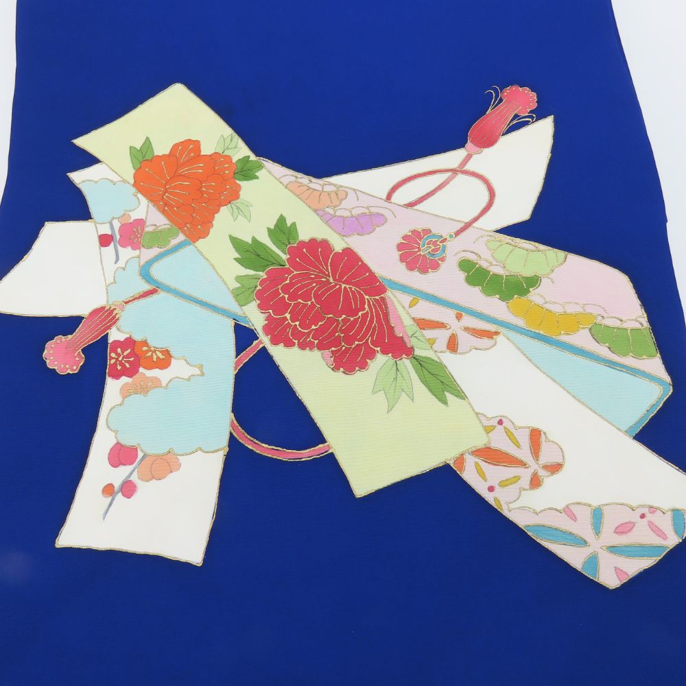 中古】未使用展示品 名古屋帯 塩瀬 しつけ糸あり 九寸 正絹(金銀糸除く