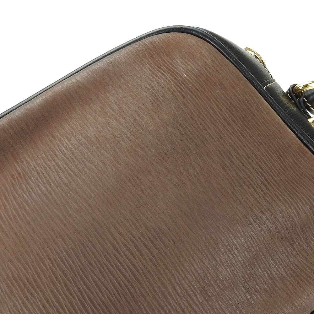 美品【LOEWE】ショルダーバッグ　ベラスケス　レザー　ブラック×ブラウン 中古】 ロエベ ショルダーバッグ ベラスケス レザー ブラック