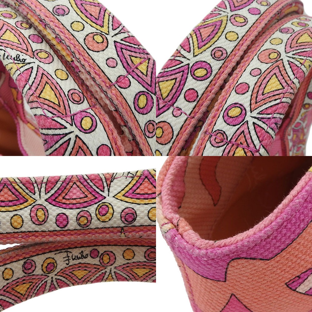 EMILIO PUCCI トートバッグ　プッチ柄　ピンク 中古】エミリオ・プッチ トートバッグ プッチ柄 キャンバス