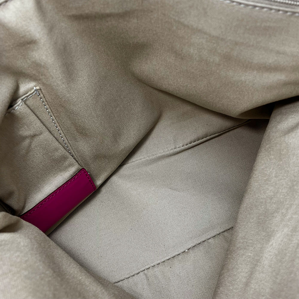 中古】 バリー トートバッグ キャンバス レザー ベージュ ピンク