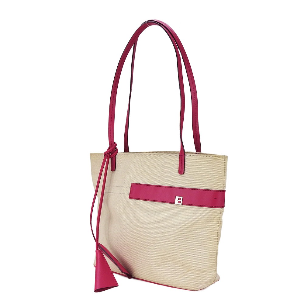 美品　BALLY バリー　ハンドバッグ　ポーチ付き　A4収納可 ベージュ　ピンク Bally - バリー／BALLY バッグ ハンドバッグ 鞄 トートバッグ