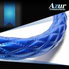 ハンドルカバー エナメルブルー 2HS ステアリングカバー Azur 極太 ドレスアップ|ハンドルカバー|ハンドルパーツ