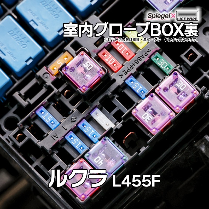 ヒューズ ルクラ L455F Spiegel X ICE FUSE 室内グローブBOX裏 スバル