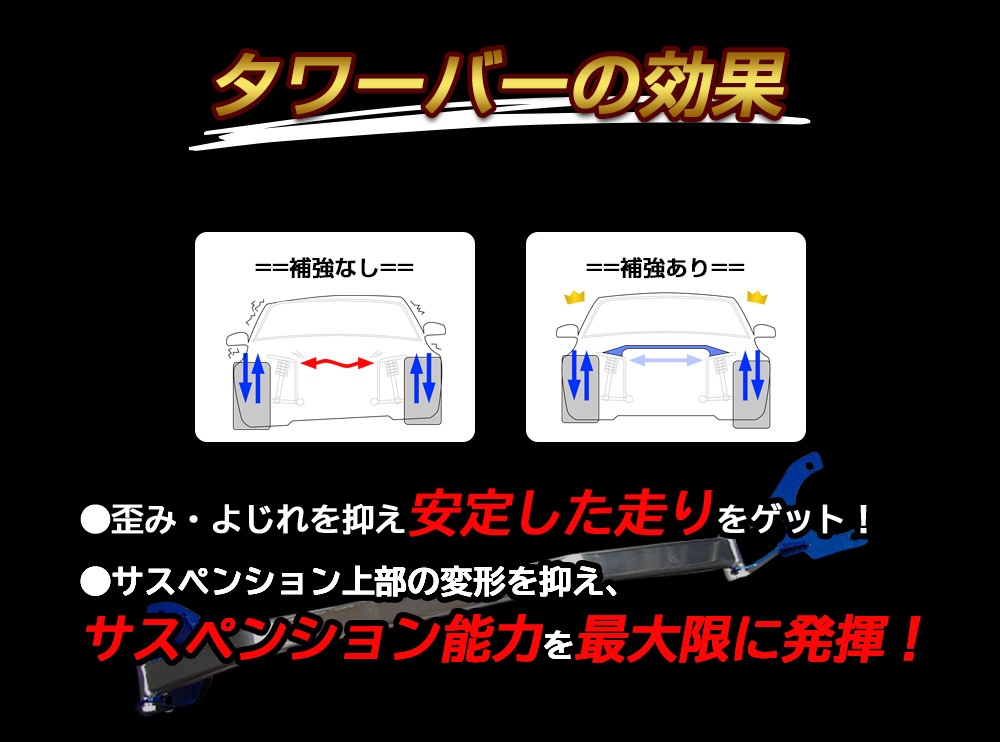 STDタワーバー フロント マツダ RX-7 SA22C (NA車専用) ： VS-ONE