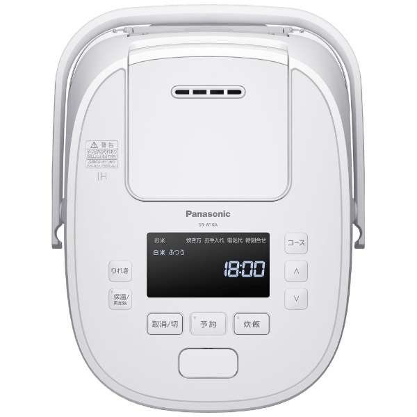 Panasonic SR-MPW180 炊飯器 ホワイト　10号炊き Panasonic SR-MPW180 炊飯器 ホワイト 10号炊き 概要 可変圧力IH