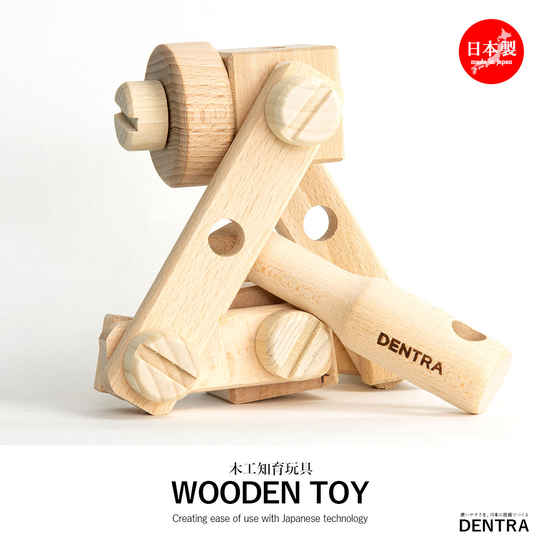 積み木 木工知育玩具 郡上八幡 ねじあそび デントラ DENTRA | 伝統工芸