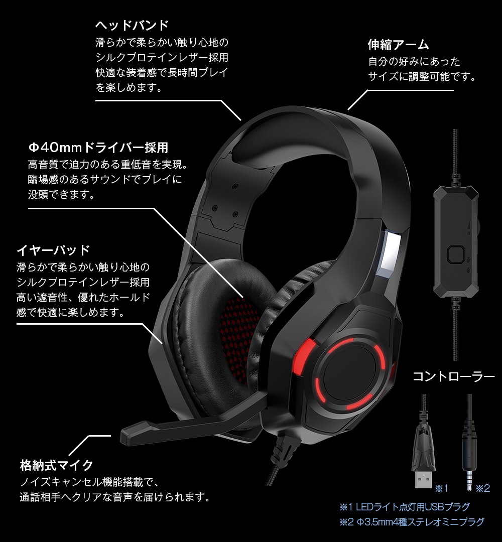 ゲーミングヘッドホン 楽天市場】【速攻配達 送料無料】ゲーミングヘッドセット