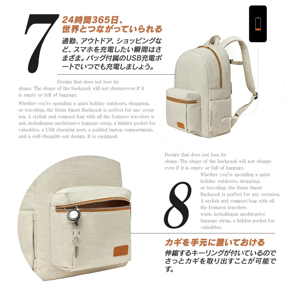 ノルディス Nordace Siena Proクラシックバックパック ND1121