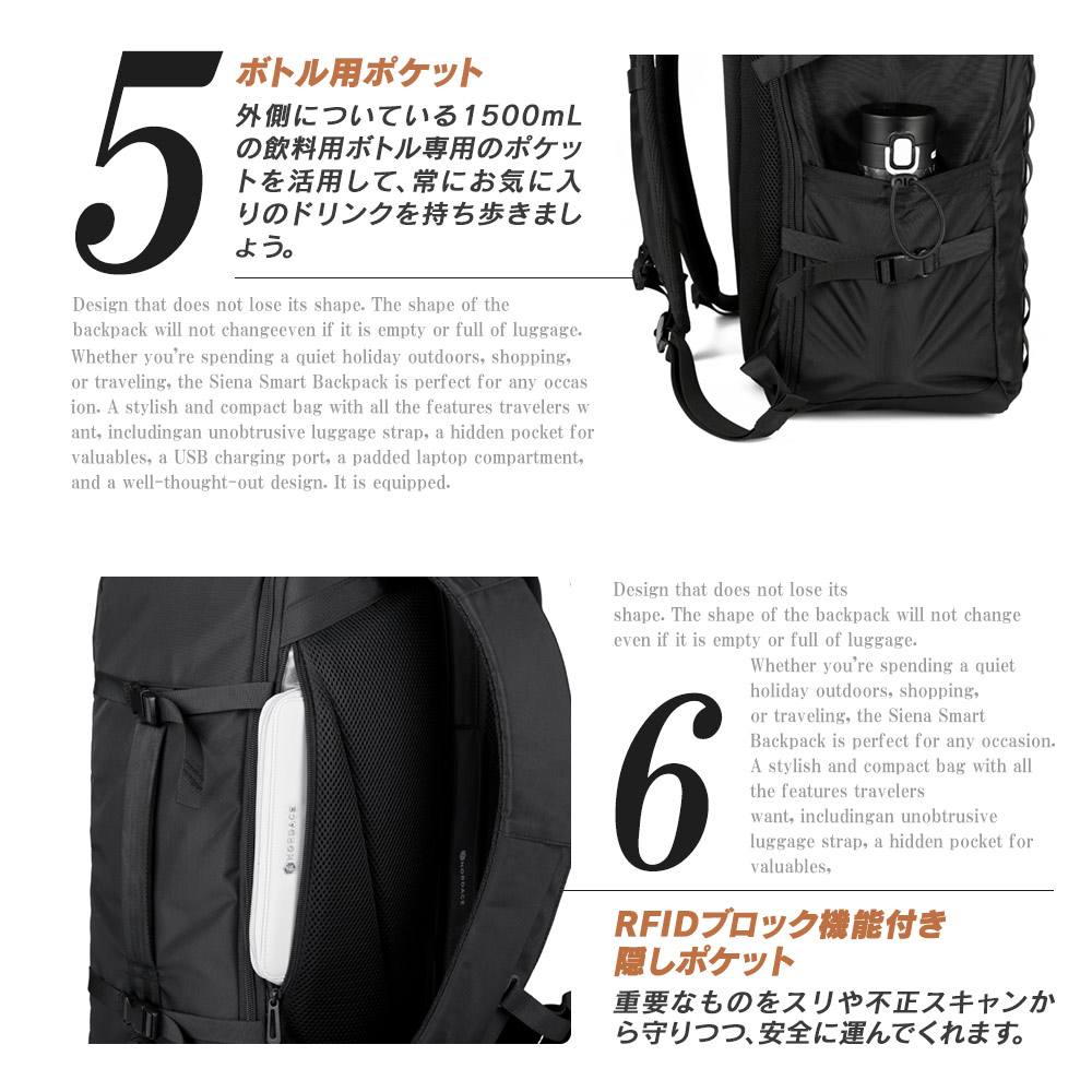 【未使用】NORDACE ノルディス Henge 45L キャリーオンリュック Nordace Edinロールトップリュック