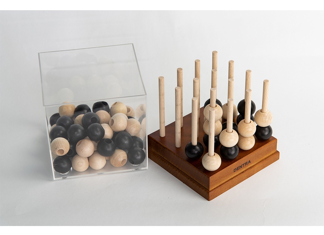 積み木 木工知育玩具 郡上八幡 立体四目ならべ デントラ DENTRA | 伝統