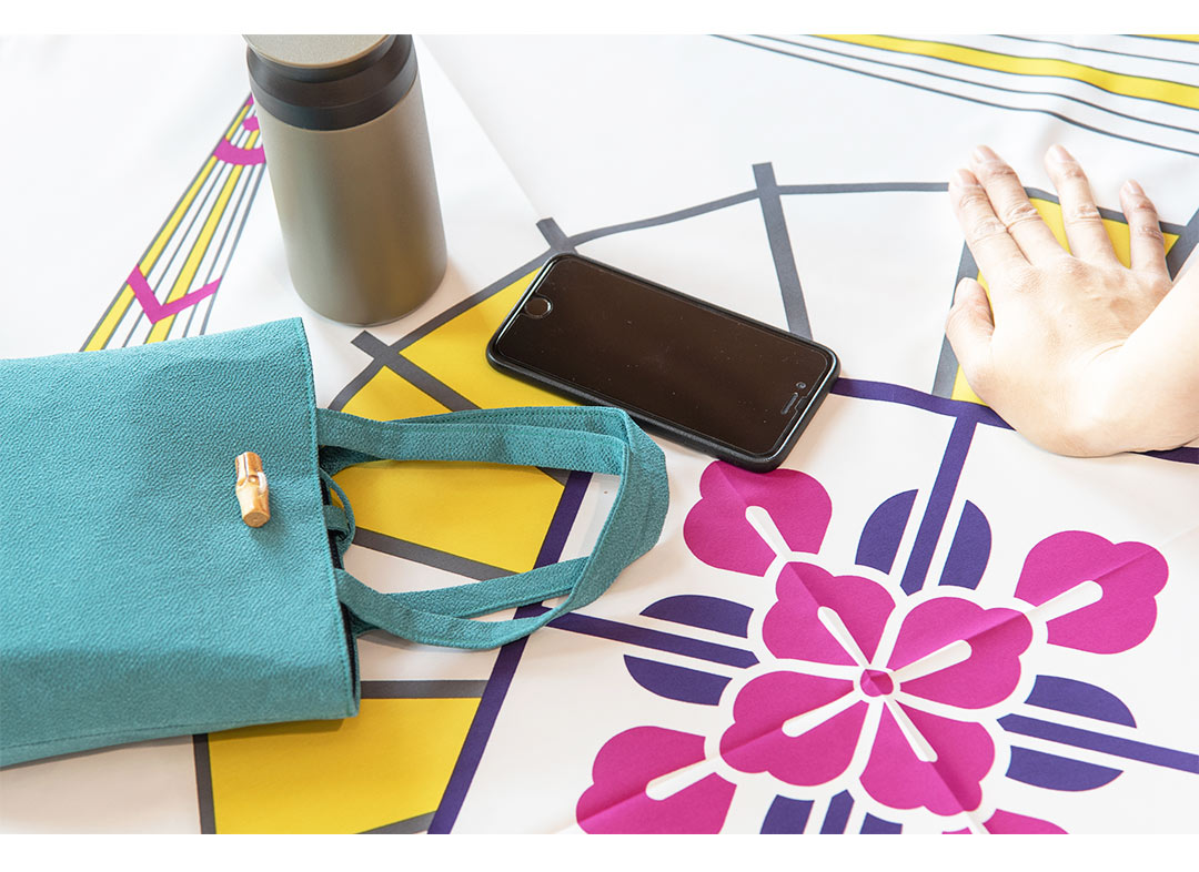 撥水ふろしき 日本伝統柄 新潟デザイン専門学校生徒デザイン 伝統工芸