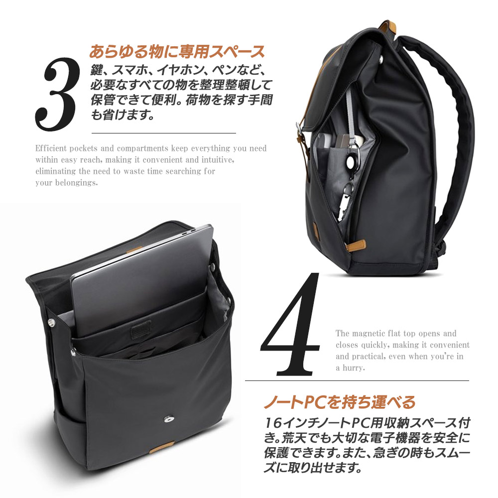 ノルディス Nordace Siena Element フラップリュック ND1233