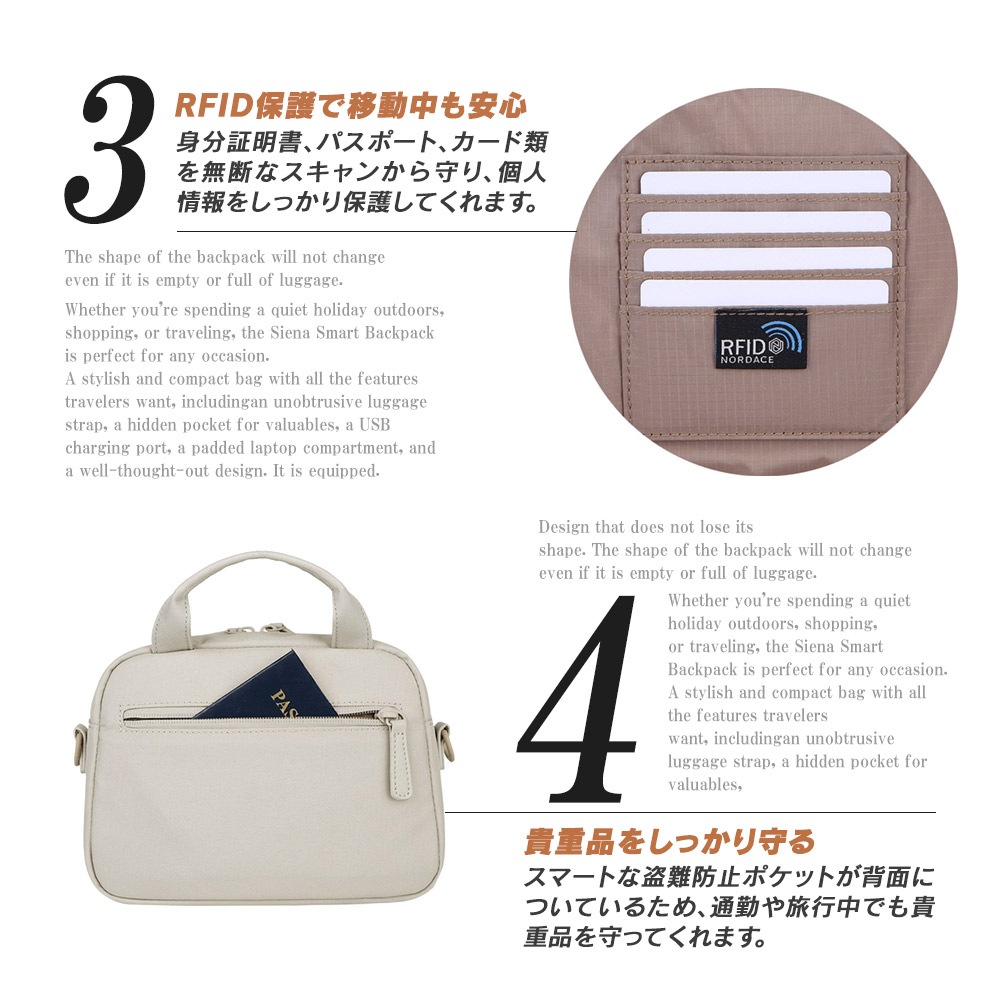 ノルディス Nordace Eclat Re:Life クロスボディバッグ ND1101