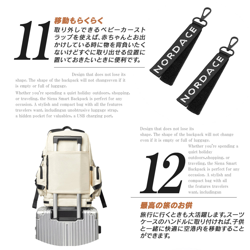 【新品】Audon Emmity ベビーおむつ用バックパック Nordace - Audon Emmity Baby Diaper Backpack